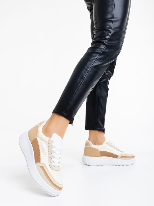 Adidași Flatforms Pentru Femei Bej