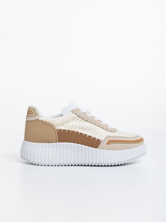 Adidași Flatforms Pentru Femei Bej
