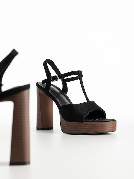 Suede Sandals Black