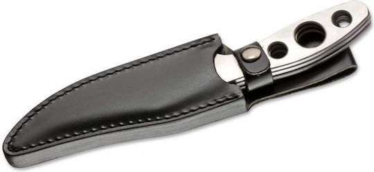 Boker Flying Bowie Μαχαίρι με Μηχανισμό Κλειδώματος Γκρι σε Δερμάτινη Θήκη Σετ 3τμχ