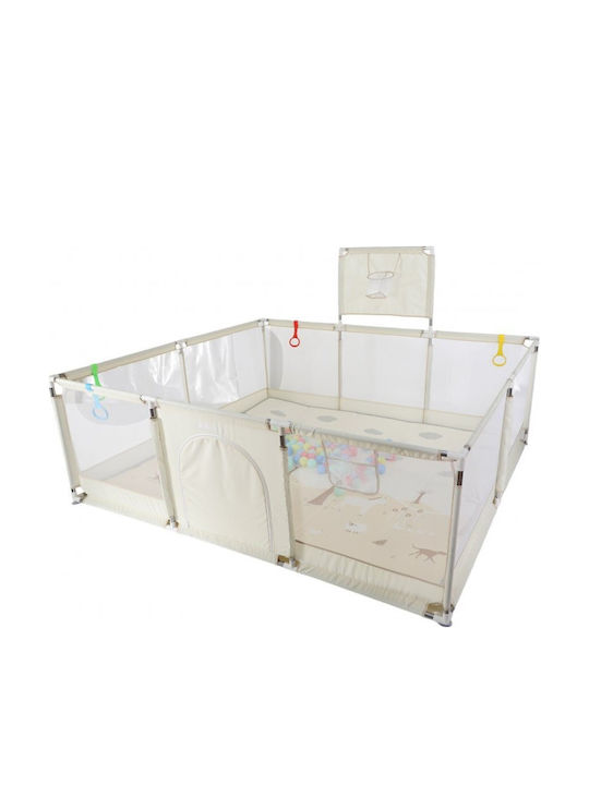 Parc cu Saltea Bej 200x180cm