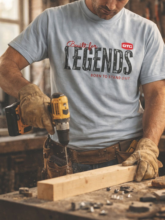 Gtc Tricou Mâneci Scurte Legend Gri 2XL Gtc Tricou Mâneci Scurte Legend Gri 2XL