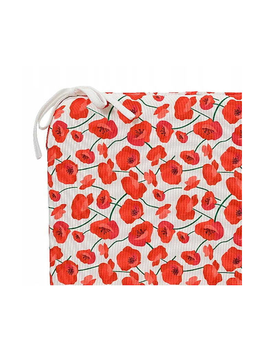 Kaemingk Μαξιλάρι Καρέκλας Κήπου με Πλάτη Red/white 40x40εκ.
