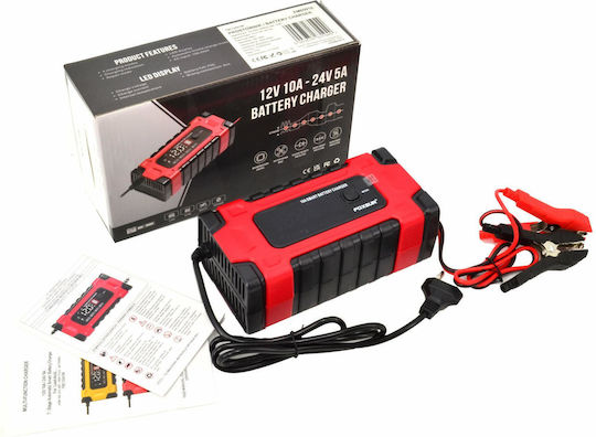Foxsur Car Battery Charger 12/24V 10A