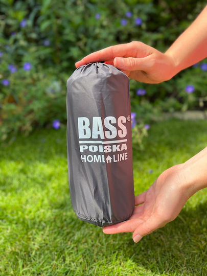 Bass Polska Μονό Υπόστρωμα Camping 190x58cm Πάχους 5cm Γκρι