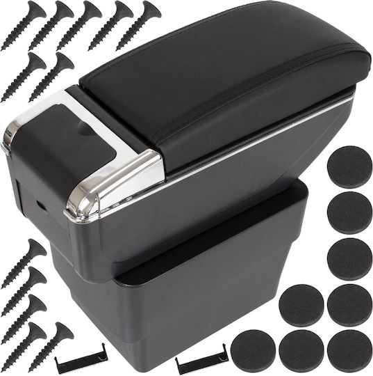 Skoda Octavia Iii 13-20 Armrest Storage Black Eco-leather + Installation Kit