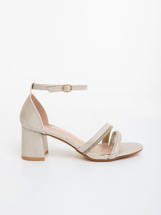 Yfásmatiνα Damen Sandalen Gold 3YXD90_03_Light Gold Mei
