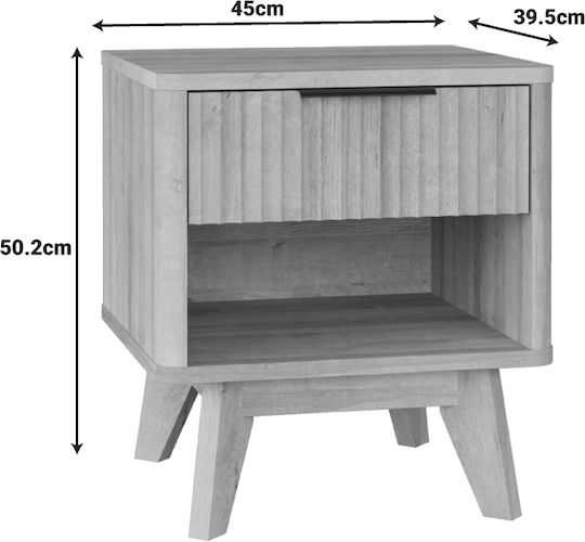 Noptieră Hamea Lemn Bej 45x39.5x50.2cm