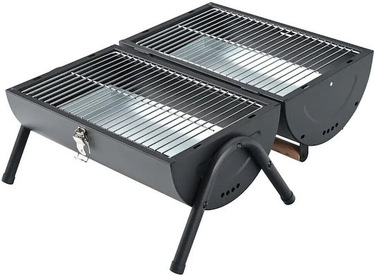 Barbecue Charcoal Kinghoff Kh 2032 Portable Adjustable Ventilation 180° Opening Cover Lock Steel Black