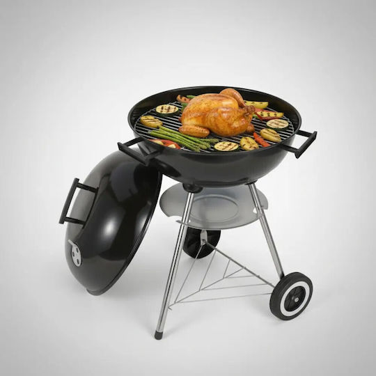 Barbecue Charcoal Kinghoff Kh 2033 Adjustable Ventilation Wheels Steel Black