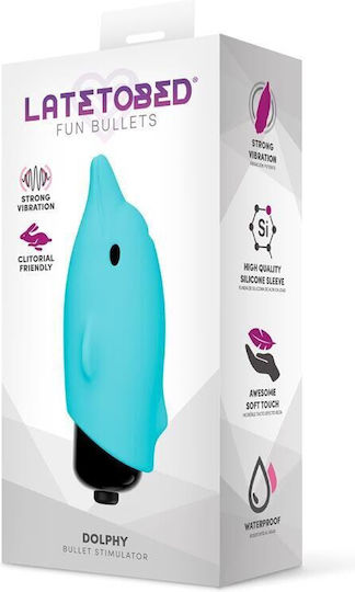 LateToBed Dolphy Vibrator Bullet 8cm Albastru
