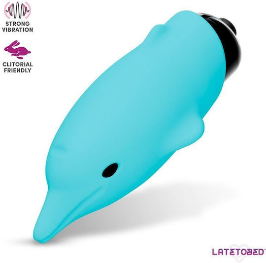 LateToBed Dolphy Vibrator Bullet 8cm Albastru