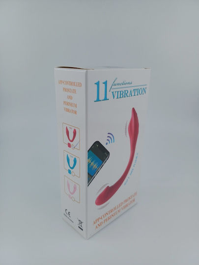 Wireless Rechargeable Vibrator 11 Vibrations Mobile App 20/3 6cm Red