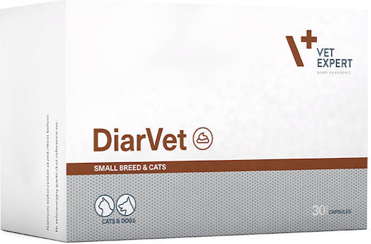 VetExpert Diarvet Small Breeds Dog And Cat Multivitamins 30 Capsules For General Health
