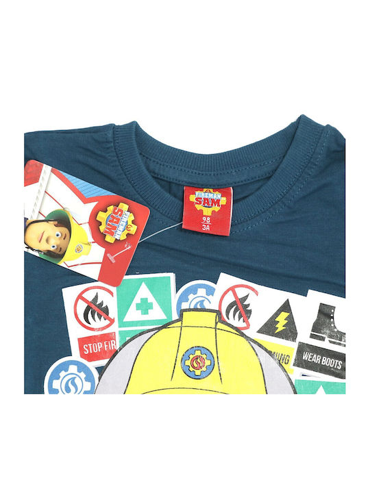 Kinderoberteile Langärmelig Petrol Fireman Sam FS06