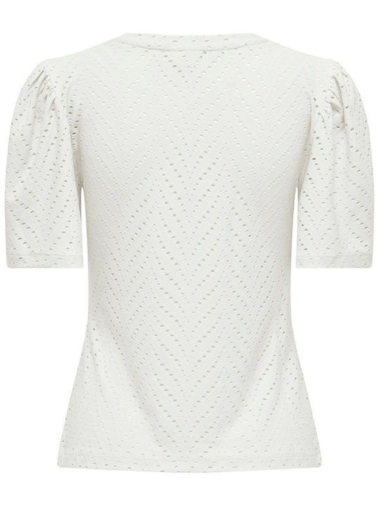 Women's Blouse Short Sleeve White