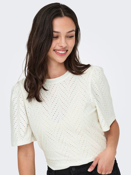 Women's Blouse Short Sleeve White