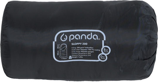 Panda Sleeping Bag Ημίδιπλο 3 Εποχών Sloppy Μαυρο