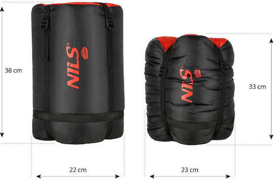 Nils Sleeping Bag Μονό Czarno-czerwony