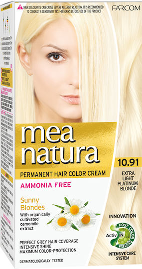 Farcom Mea Natura Βαφή Μαλλιών Χωρίς Αμμωνία 10.91 Κατάξανθο Πλατινέ 60ml