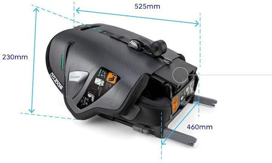 Sparco Car Seat i-Size with Isofix Gray