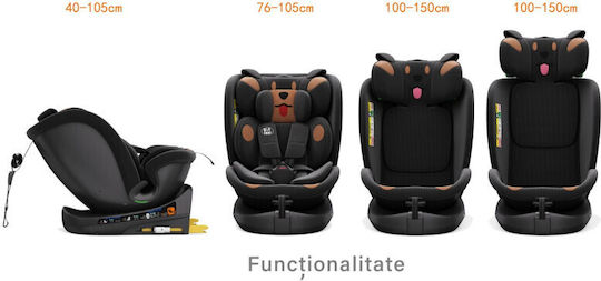 Buf Boof B-Joy Deluxe Столче За Кола i-Размер С Isofix Черно 0-36 кг
