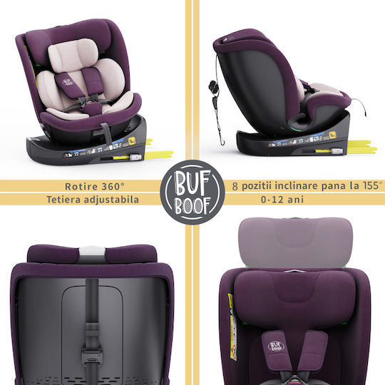 Buf Boof B-Joy Deluxe Autositz i-Size mit Isofix Lila 0-36 kg