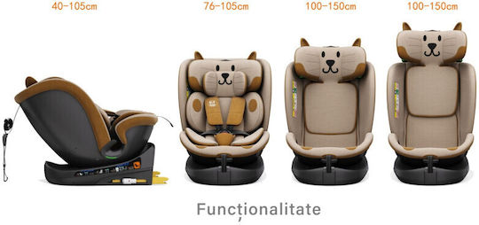 Buf Boof B-Joy Deluxe Scaun Auto i-Size cu Isofix OrangeCAT 0-36 kg