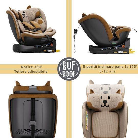 Buf Boof B-Joy Deluxe Scaun Auto i-Size cu Isofix OrangeCAT 0-36 kg