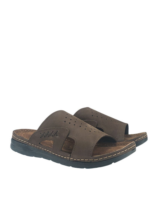 Damen Flache Sandalen Braun