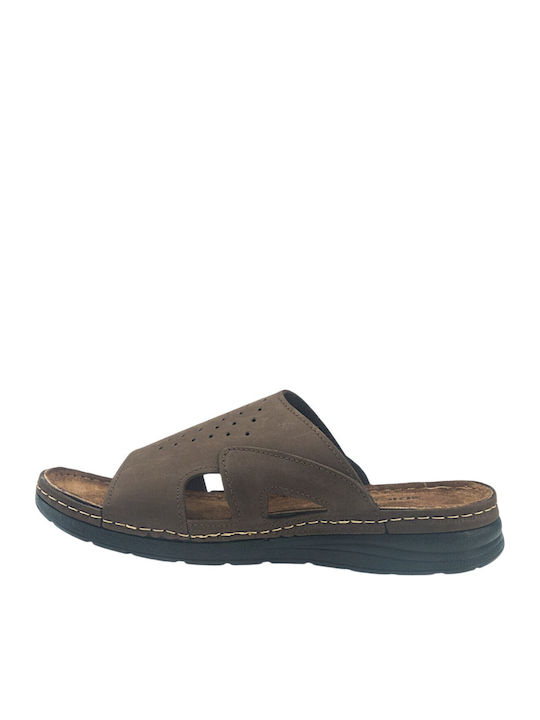 Damen Flache Sandalen Braun