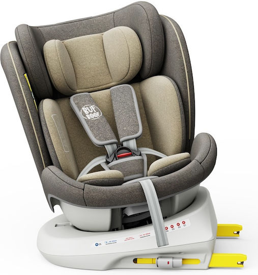 Buf Boof TWT Plus Deluxe Scaun Auto pentru Copii High-back Booster i-Size cu Isofix Light Brown 0-36 kg