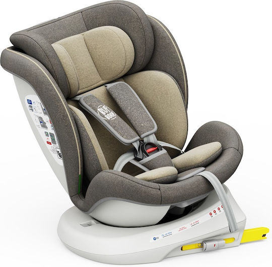 Buf Boof TWT Plus Deluxe Scaun Auto pentru Copii High-back Booster i-Size cu Isofix Light Brown 0-36 kg