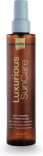 InterMed Spray cu Apă Vitaminizată Autobronzantă de Corp Luxurious Dark 200ml