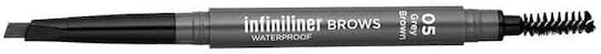 Mon Reve Infiniliner Gel Brow Pencil Αδιάβροχο Μολύβι για Φρύδια 05 Grey Brown