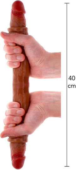 Get Real Διπλό Dildo Καφέ 40cm