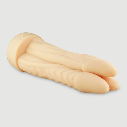 Dildo Mare Din Silicon Suprafață Texturată Praying Dick Texturat Platină Silicon Mare Dildo 34,8 Cm Natural