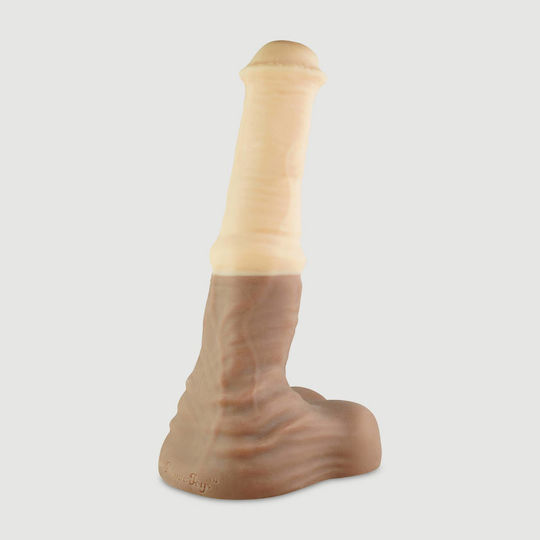 Large Silicone Horse Dildo Wild Horse Platinum Silicone Large Horse Dildo 25.4 Cm White Brown
