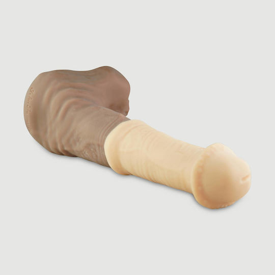 Терастно Дилдо Силиконово Кон Wild Horse Platinum Silicone X-Large Кон Дилдо 34 См Бяло Кафяво