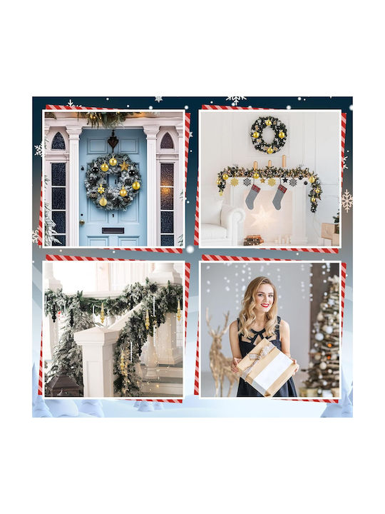 Set 104 Ornamente De Crăciun Pentru Brad Globuri Negre Aurii 3-20 Cm