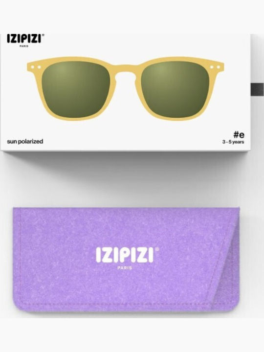 Izipizi Kids Sunglasses with Polarized Lens Matte Transparent Yellow Honey for 3-5 Years