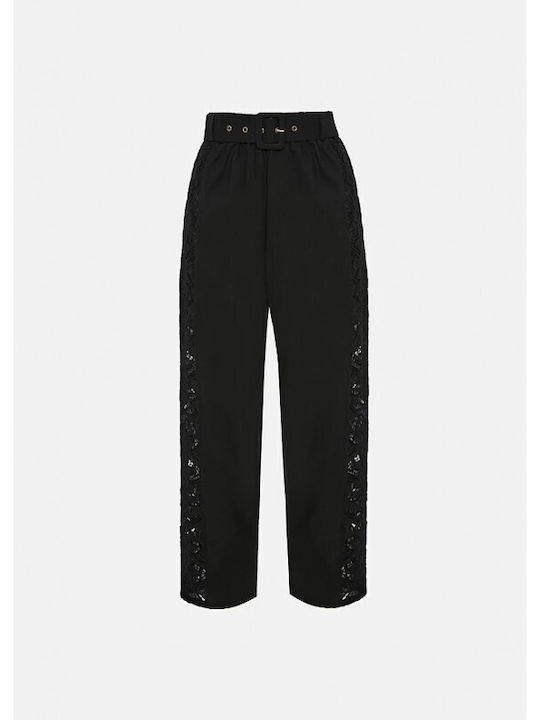 Women's Fabric Trousers Black