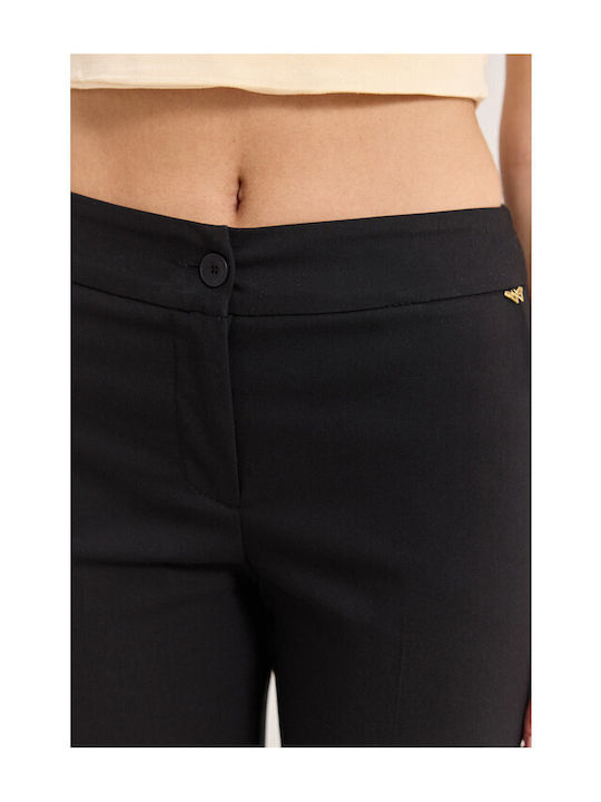 Women's Fabric Trousers Black