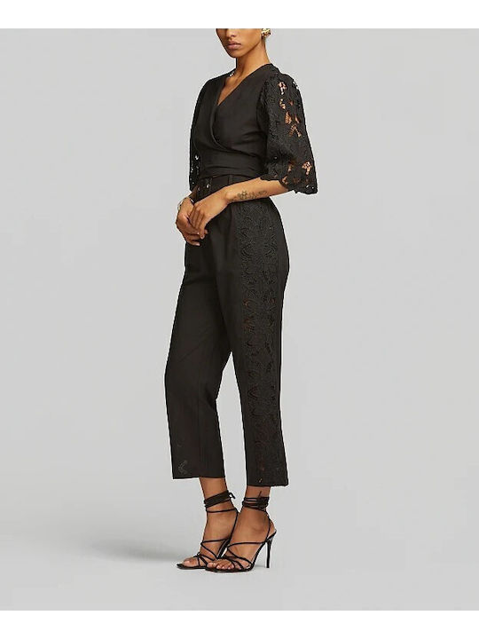Women's Fabric Trousers Black