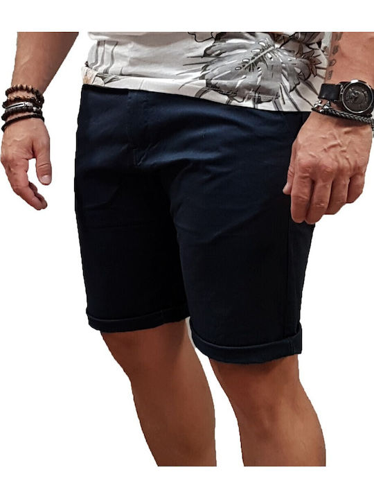 Rebase Herren Chino Shorts Marineblau