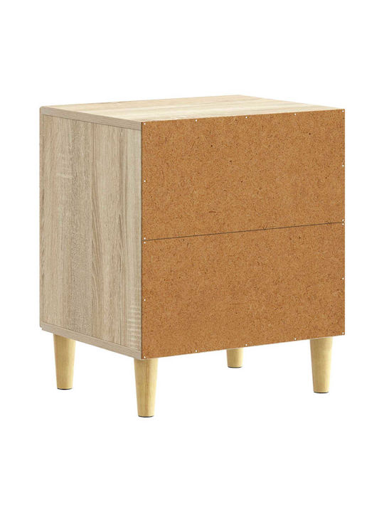 Nachttische Holz Beige 2Stücke 43x34.5x50cm