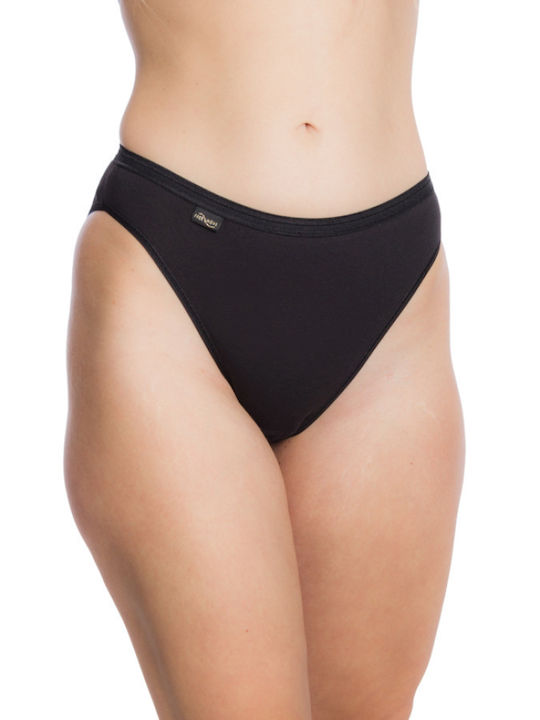Baumwoll Damen-Slips 2er Pack Schwarz