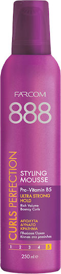 Farcom 888 Styling Mousse Extra Lasting Hold Αφρός Μαλλιών Μπούκλες 250ml