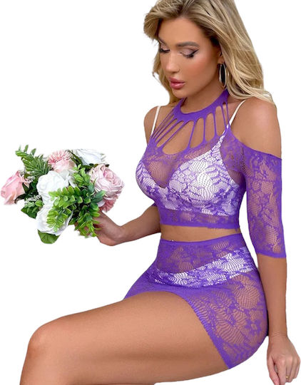Intimonna Γυναικείο Sexy Σετ Μωβ