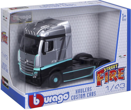 Mounted Miniatures Mercedes Actros Gray Green 1/43 Burago